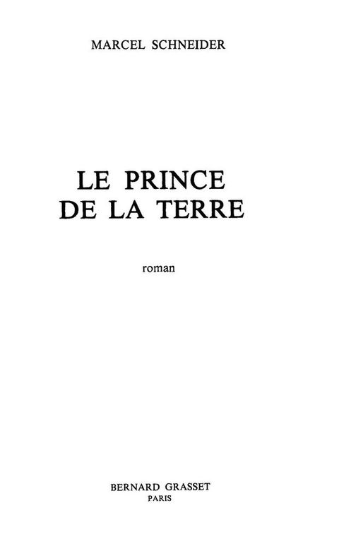 Cover image for book Le Prince de la terre