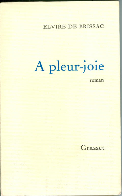 Cover image for book À pleur-joie