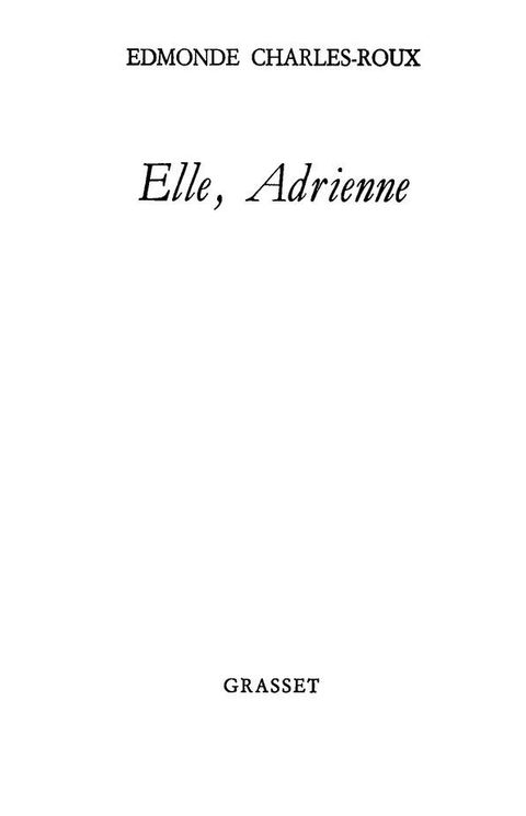 Cover image for book Elle, Adrienne