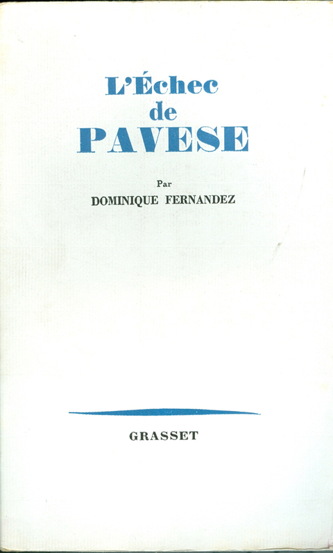 Cover image for book L'échec de Pavese