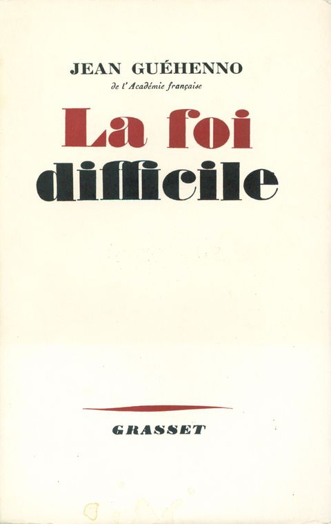 Cover image for book La foi difficile