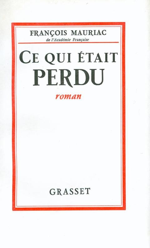 Cover image for book Ce qui était perdu