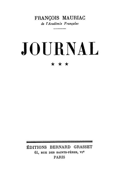 Cover image for book Journal Tome 3