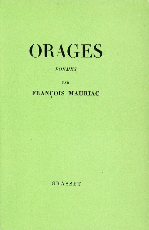 Cover image for book Orages