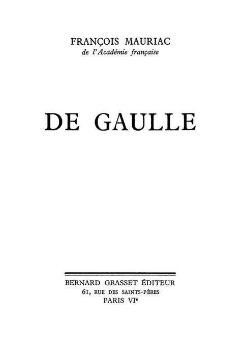 Cover image for book De Gaulle