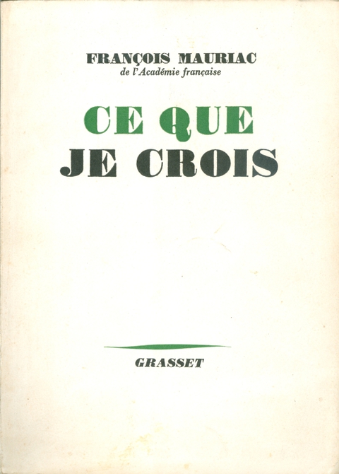 Cover image for book Ce que je crois