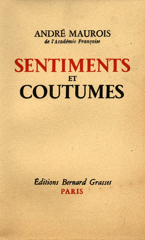 Cover image for book Sentiments et coutumes