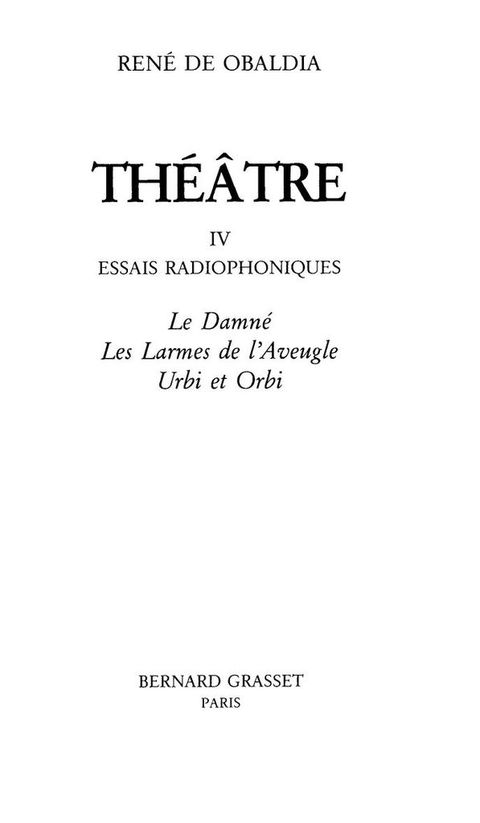 Cover image for book Théâtre T04