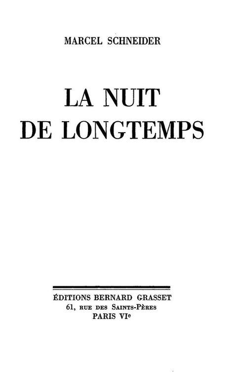 Cover image for book La nuit de longtemps
