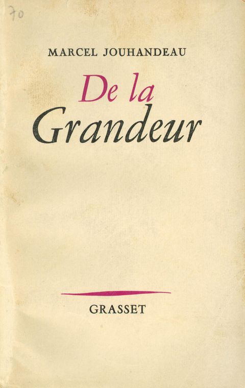 Cover image for book De la grandeur