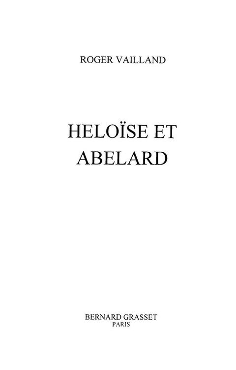 Cover image for book Héloïse et Abélard