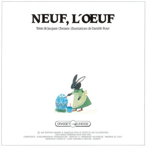 Cover image for book Neuf, l'oeuf