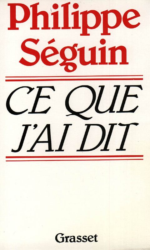 Cover image for book Ce que j'ai dit