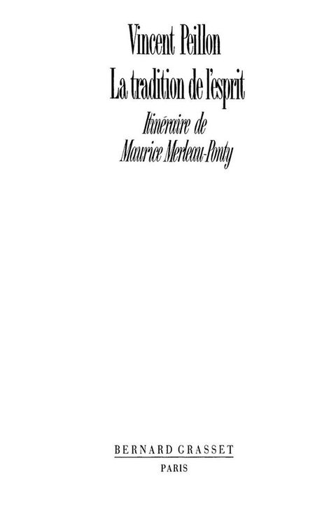 Cover image for book La tradition de l'esprit