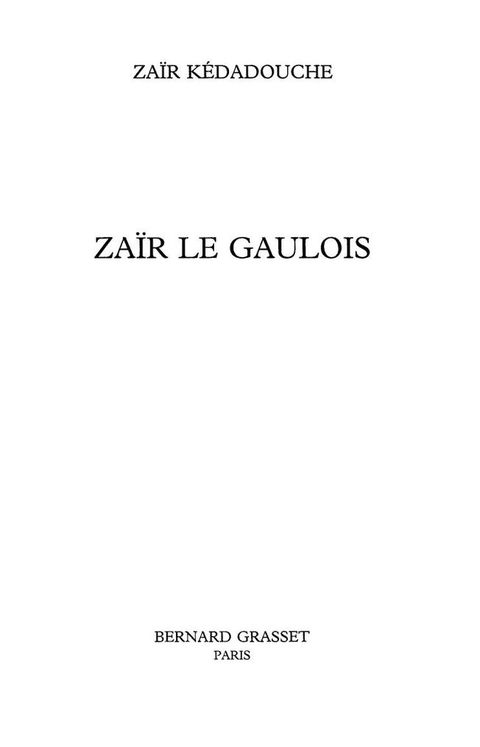 Cover image for book Zaïr le Gaulois