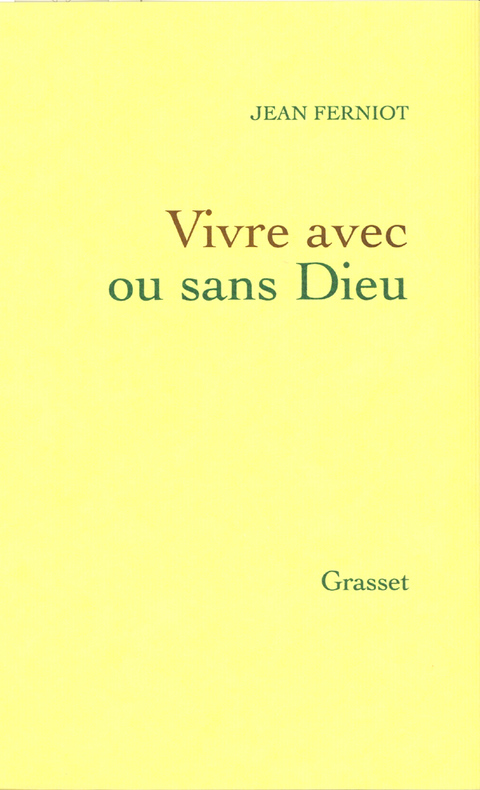 Cover image for book Vivre avec ou sans dieu