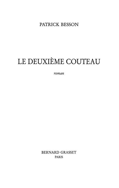 Cover image for book Le deuxième couteau