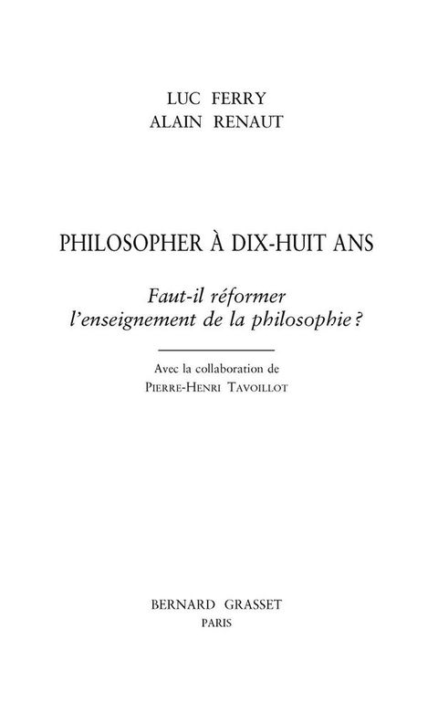 Cover image for book Philosopher à 18 ans
