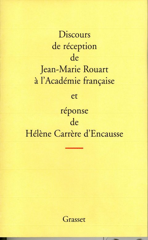 Cover image for book Discours de réception à l'Académie française
