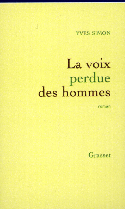 Cover image for book La voix perdue des hommes