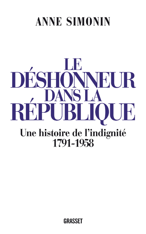 Cover image for book Le déshonneur dans la République