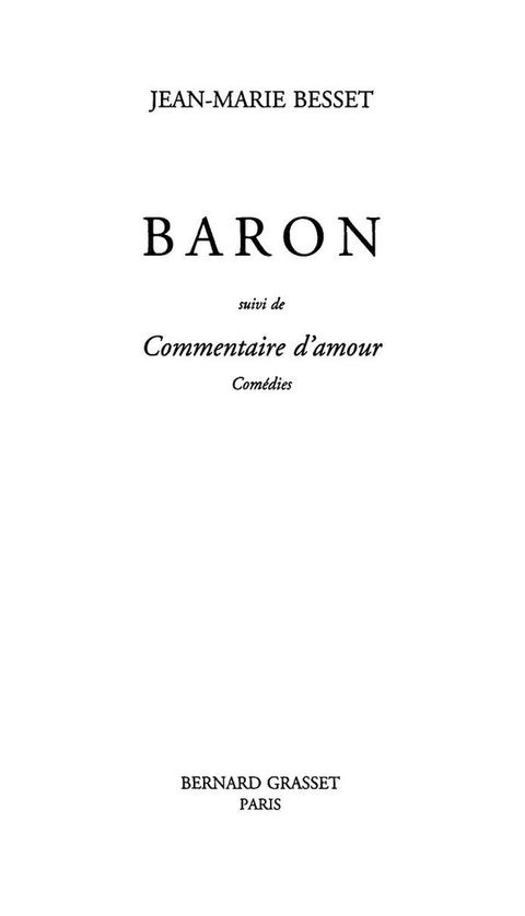 Cover image for book Baron