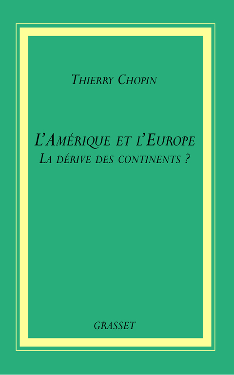 Cover image for book L'Amérique et l'Europe