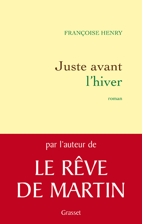 Cover image for book Juste avant l'hiver