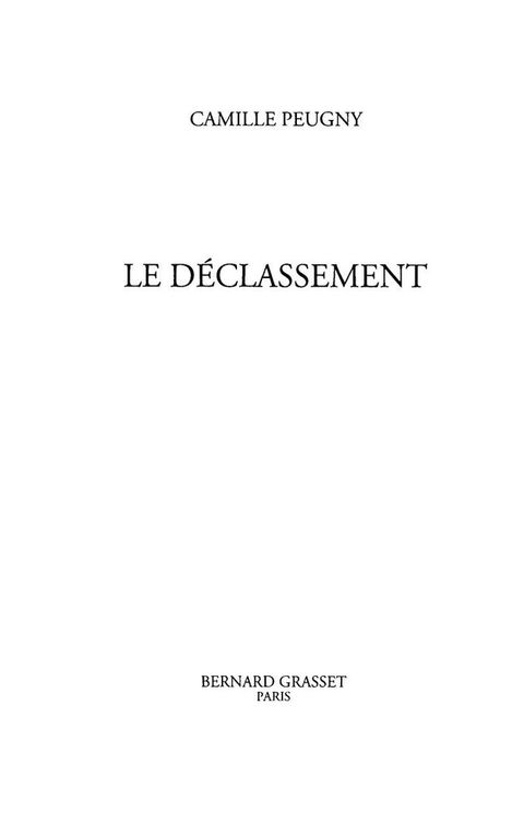 Cover image for book Le déclassement