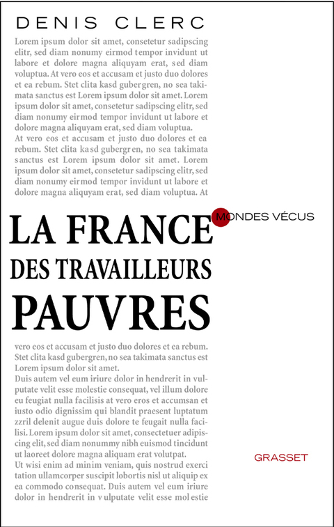 Cover image for book La France des travailleurs pauvres