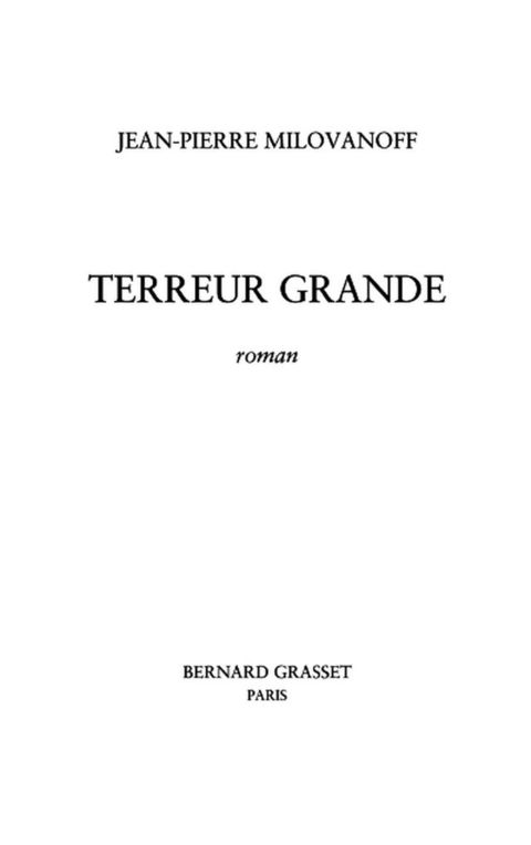 Cover image for book Terreur grande