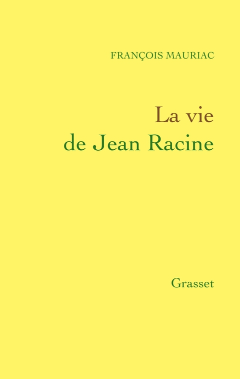 Cover image for book La vie de Jean Racine