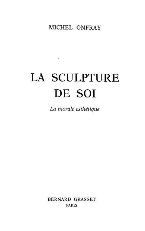 Cover image for book La sculpture de soi