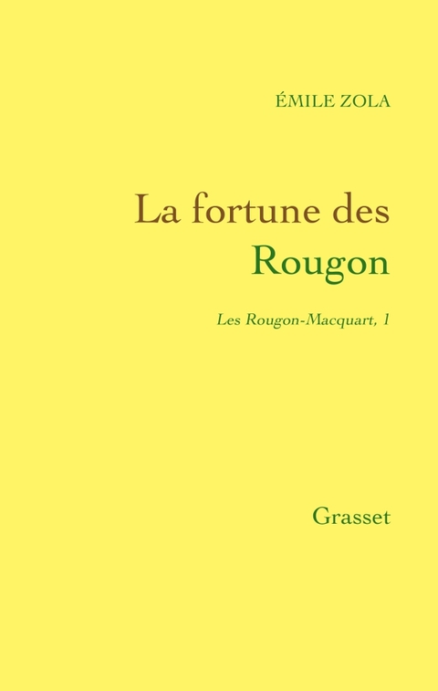 Cover image for book La fortune des Rougon