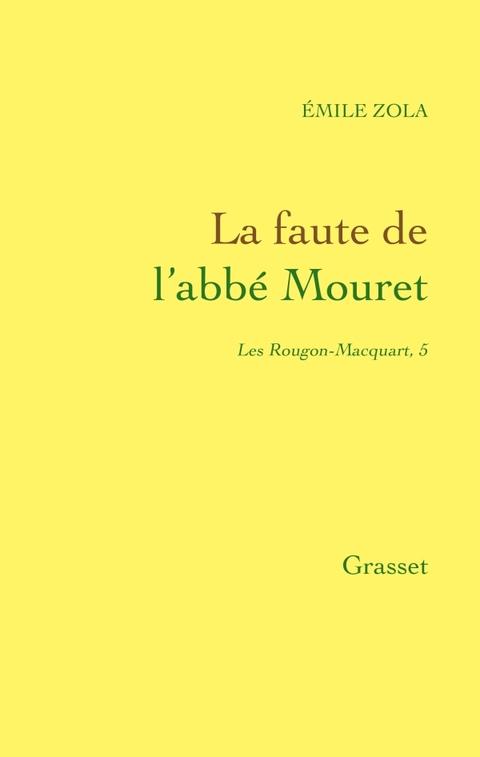 Cover image for book La Faute de l'abbé Mouret
