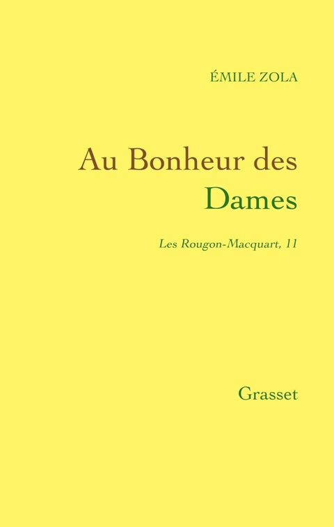 Cover image for book Au bonheur des dames