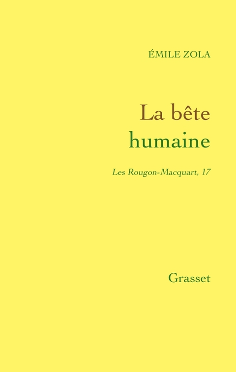 Cover image for book La bête humaine