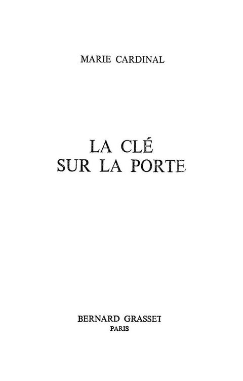 Cover image for book La clé sur la porte