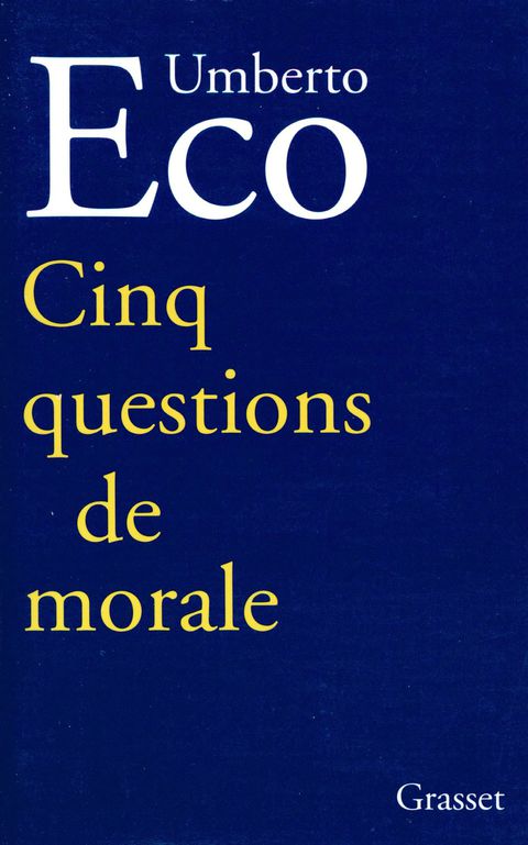 Cover image for book Cinq questions de morale