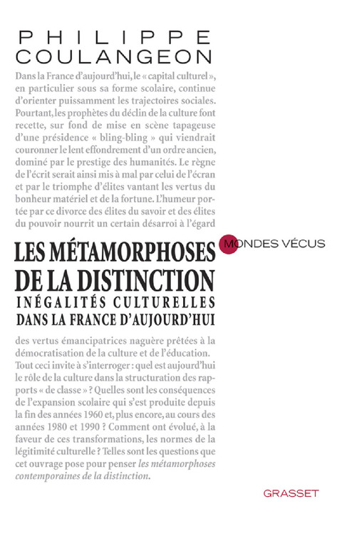 Cover image for book Les métamorphoses de la distinction