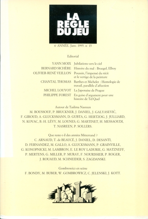 Cover image for book La règle du jeu n°15