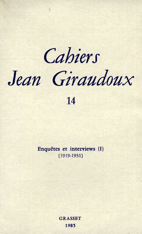 Cover image for book Cahiers numéro 14