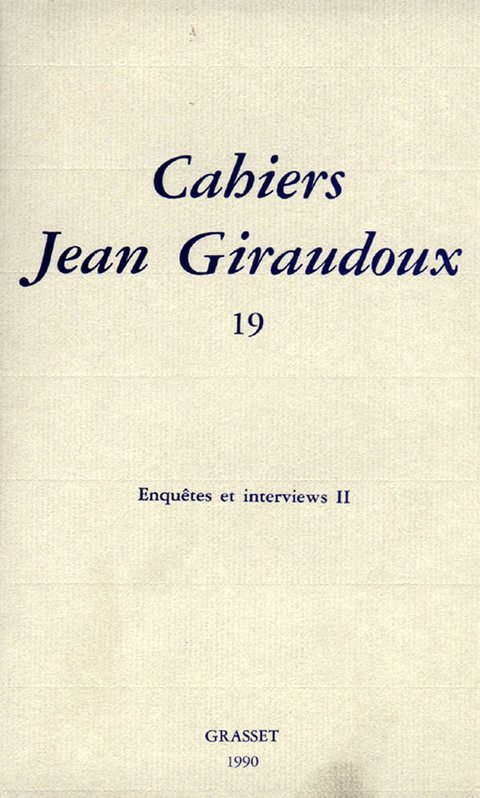 Cover image for book Cahiers numéro 19