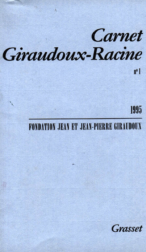 Cover image for book Carnet Giraudoux Racine Tome 1