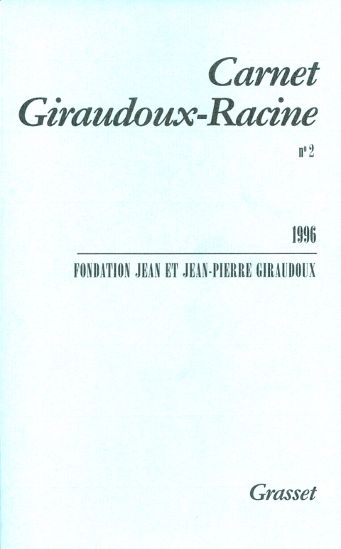 Cover image for book Carnet Giraudoux Racine Tome 2