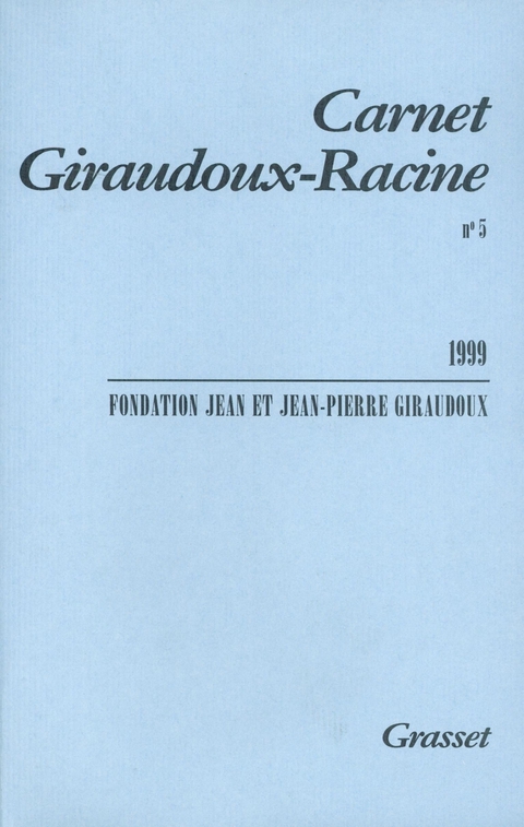 Cover image for book Carnet Giraudoux-Racine n°5