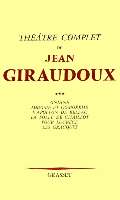 Cover image for book Théâtre complet T03
