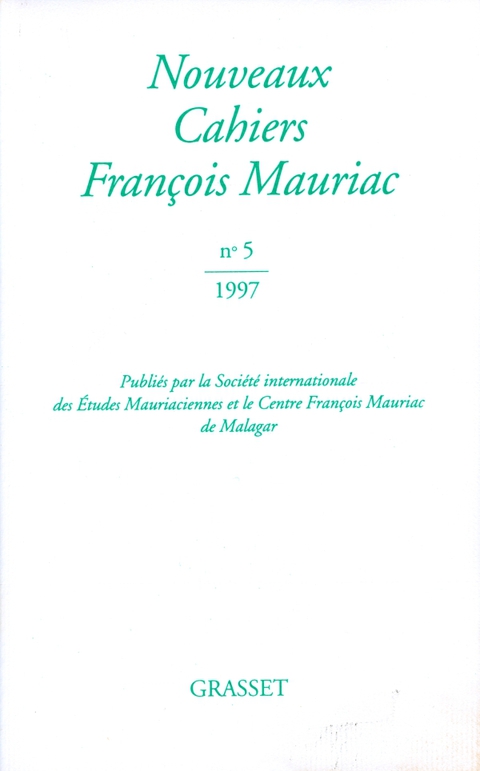 Cover image for book Nouveaux cahiers Francois Mauriac n°05