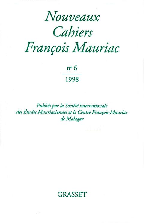 Cover image for book Nouveaux cahiers François Mauriac n°06