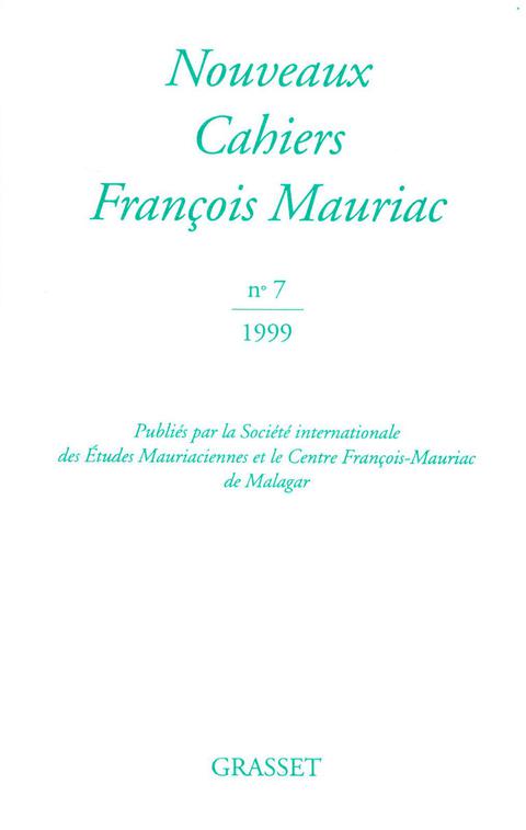 Cover image for book Nouveaux Cahiers François Mauriac n°07